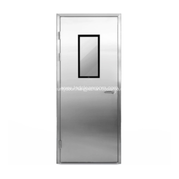 Stainless steel medical door with visible window